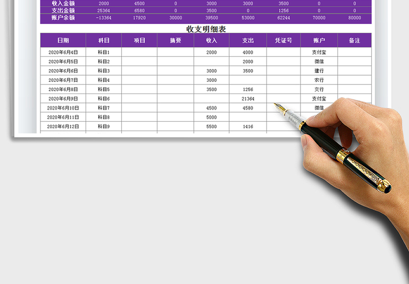 2025年现金出纳收支表