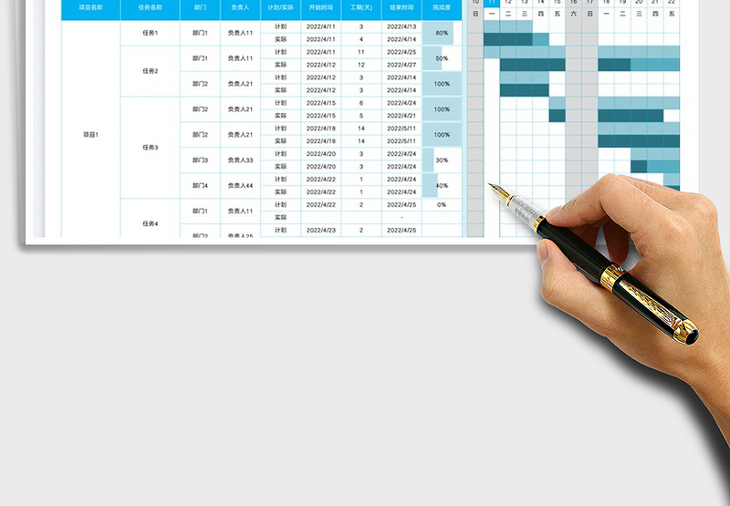 2025项目计划甘特图表免费下载
