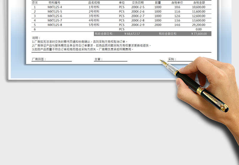 2024年采购合同(采购订单)
