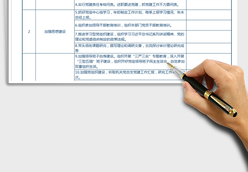 2024年党建工作责任清单免费下载