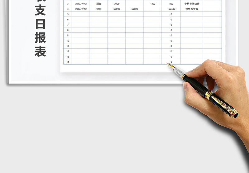 2025年出纳收支日报表-智能实用