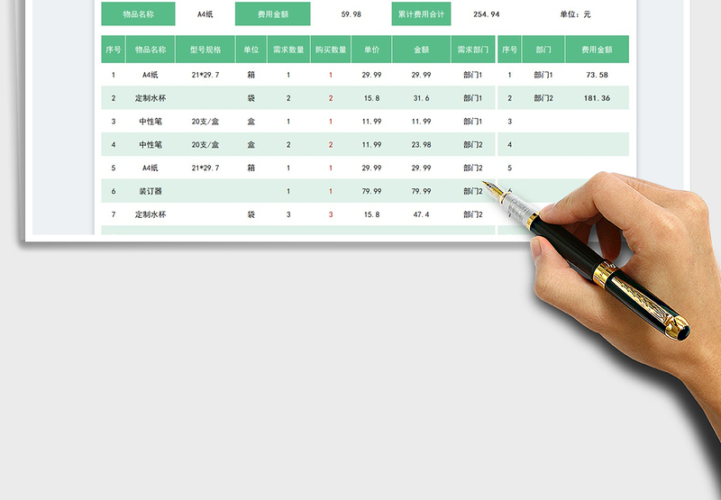 2025办公用品采购清单免费下载