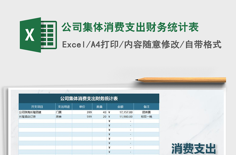 2025年公司集体消费支出财务统计表