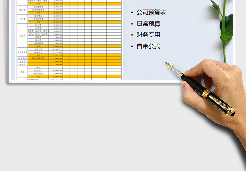 公司日常预算表