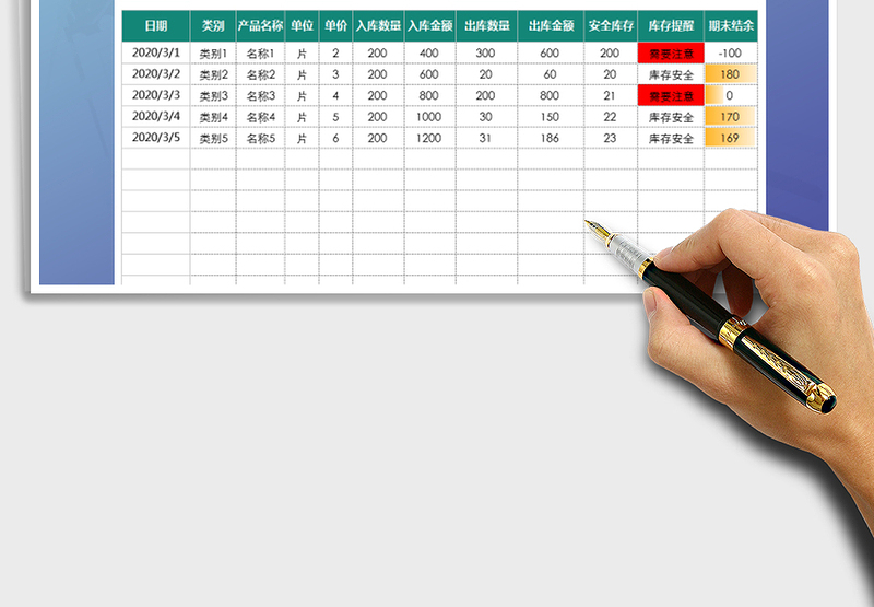 2025年出入库明细表-公式计算-可查询
