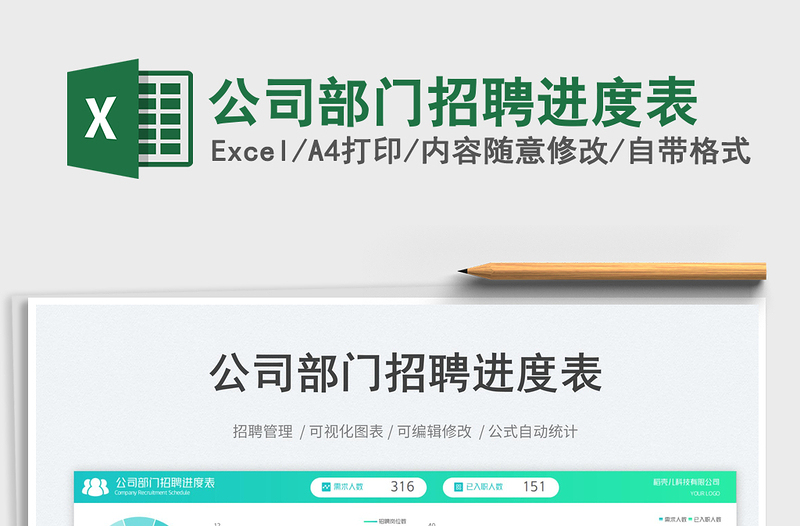 2025公司部门招聘进度表