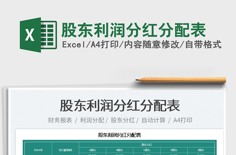 股东利润分红分配表