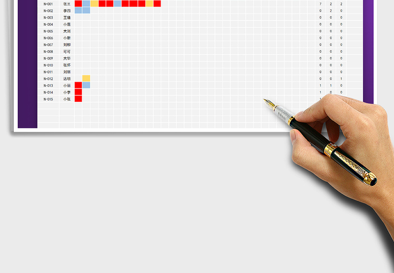 2024年排班表（日期自动更新）exce表格