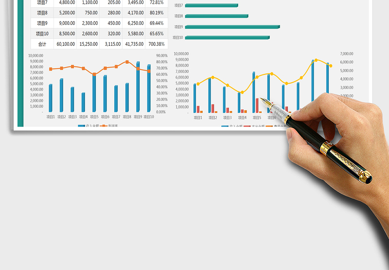 2024年项目收入支出利润分析表