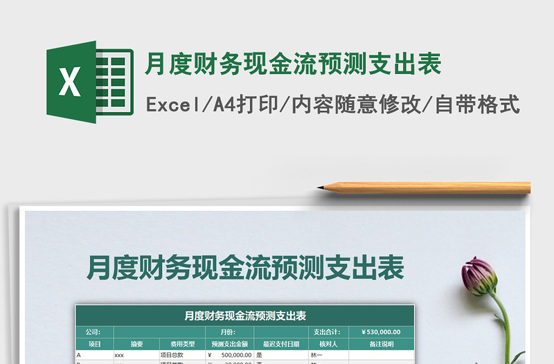 2025年月度财务现金流预测支出表