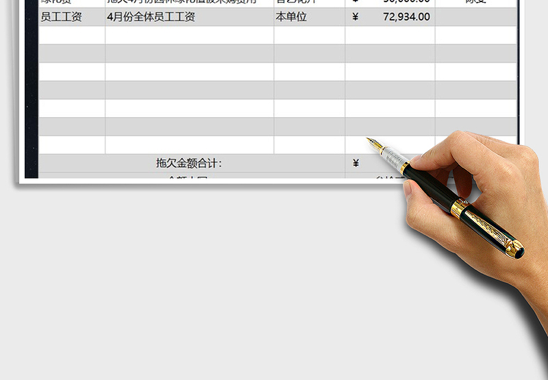 2025年财务会计公司拖欠费用统计表