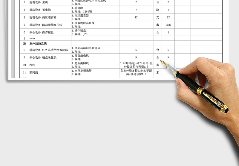 2024年智能化系统工程量计算书免费下载