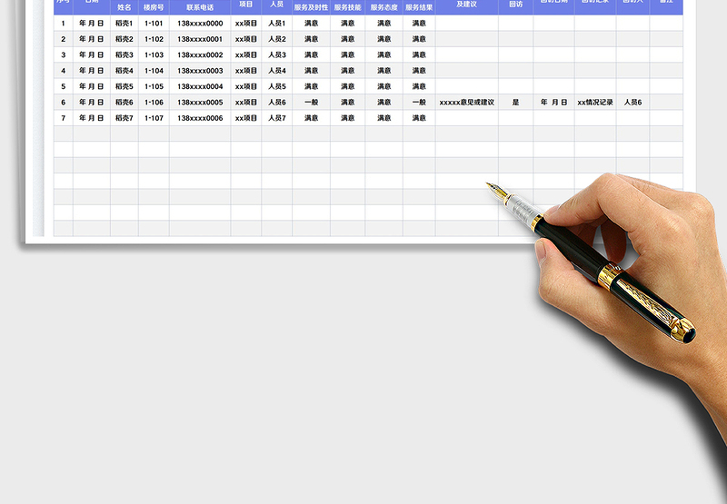 2025顾客满意度回访表免费下载