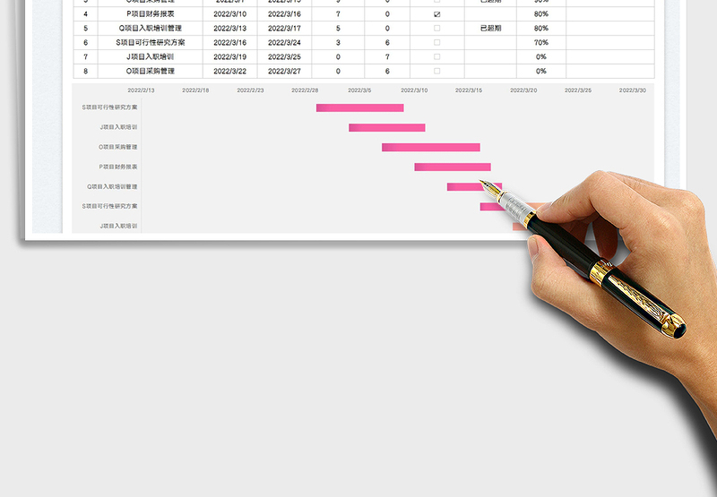 项目进度计划表-甘特图