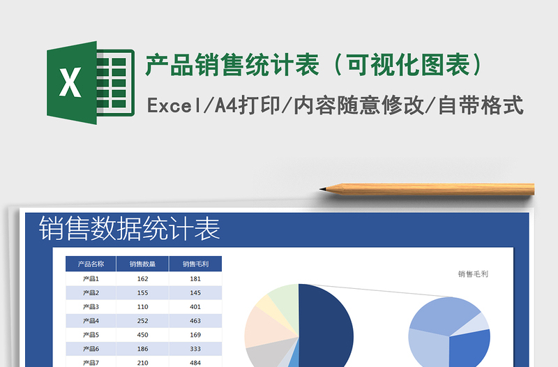 产品销售统计表（可视化图表）