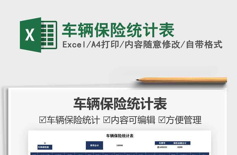 2025车辆保险统计表免费下载