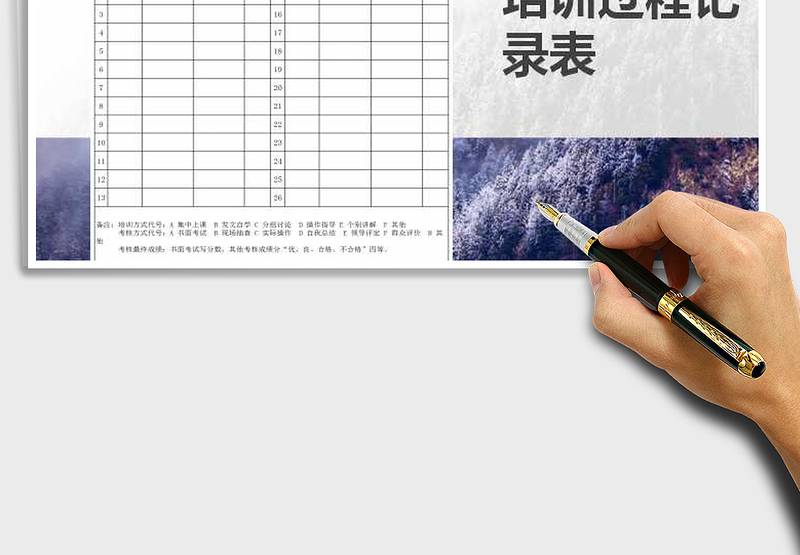 2025年培训过程记录表免费下载