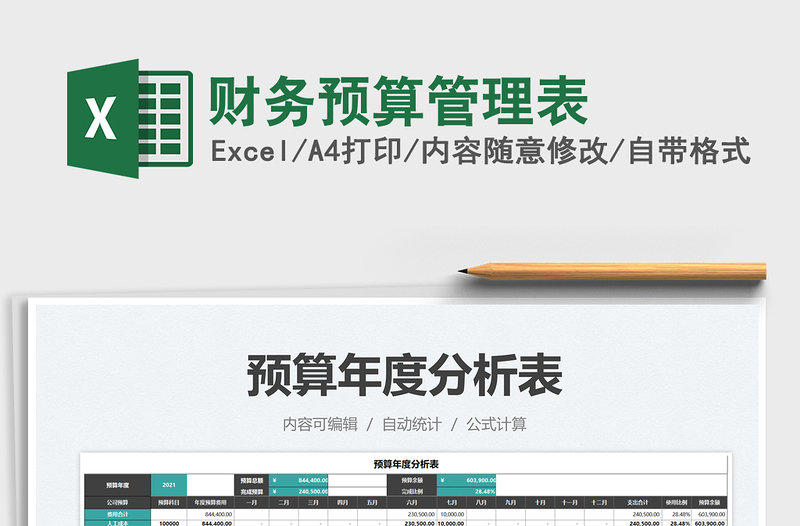 2025财务预算管理表免费下载