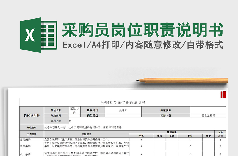 2025年采购员岗位职责说明书