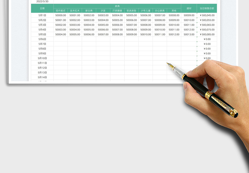 2025家居商场每月销售统计报表免费下载