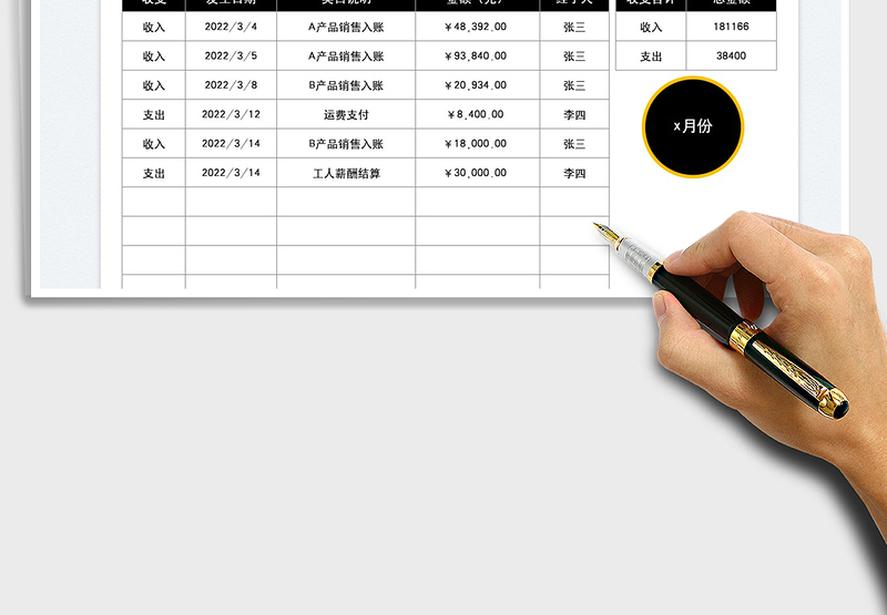2025收支金额日常记账表免费下载