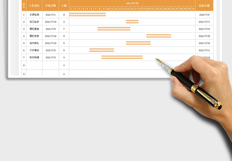 2025工程项目工期甘特图免费下载