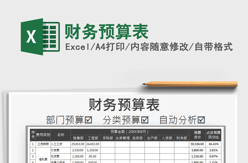 2024年财务预算表免费下载