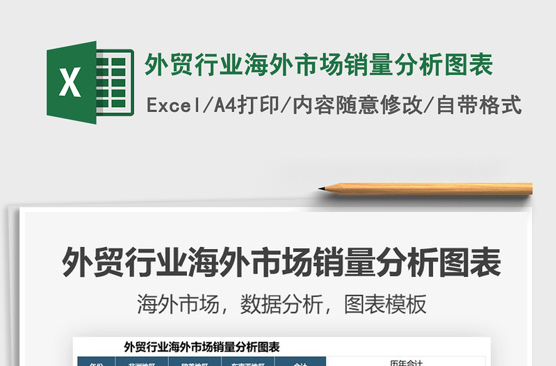 2025外贸行业海外市场销量分析图表免费下载