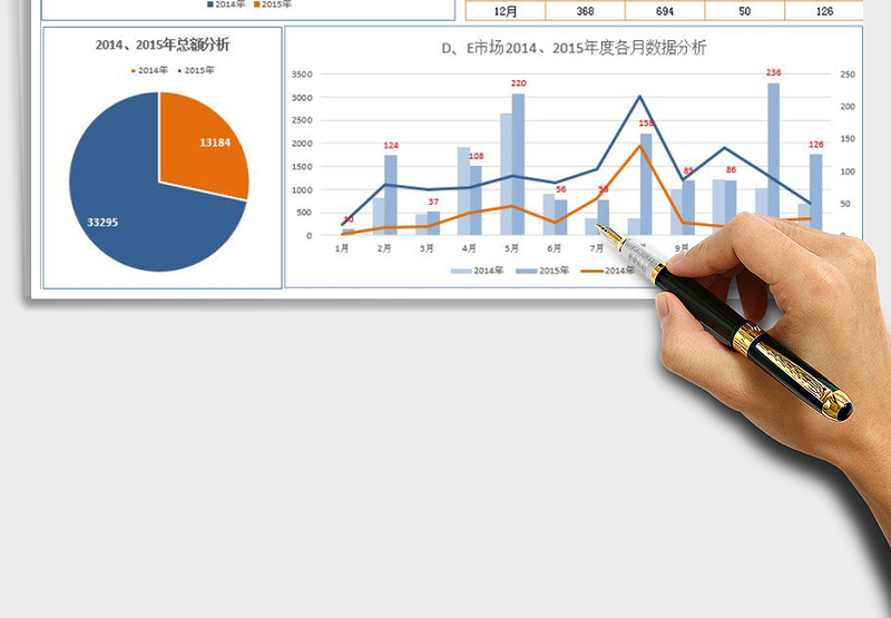 2024年各市场销售数据图表分析