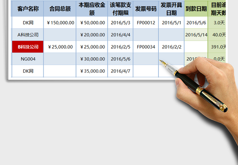 2024年应收账款跟踪监控工具（可视化，灵活设置账期提示）免费下载