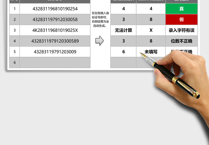 身份证号真伪验证工具