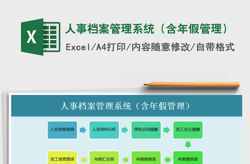 2024年人事档案管理系统（含年假管理）免费下载