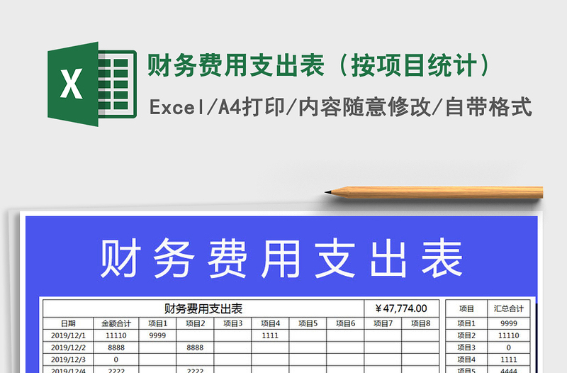 2025年财务费用支出表（按项目统计）