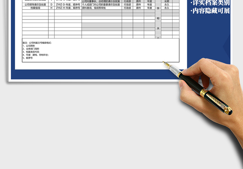2025年公司档案管理明细表—编号规则