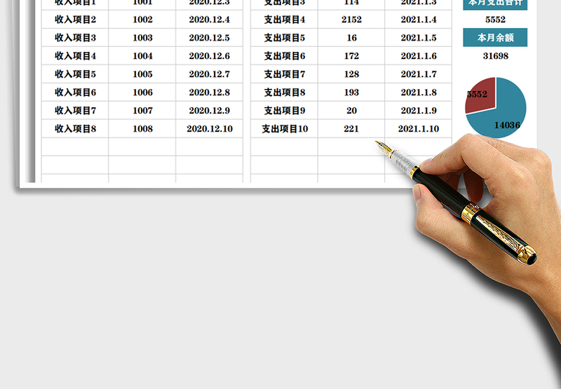 2025年个人日常记账表