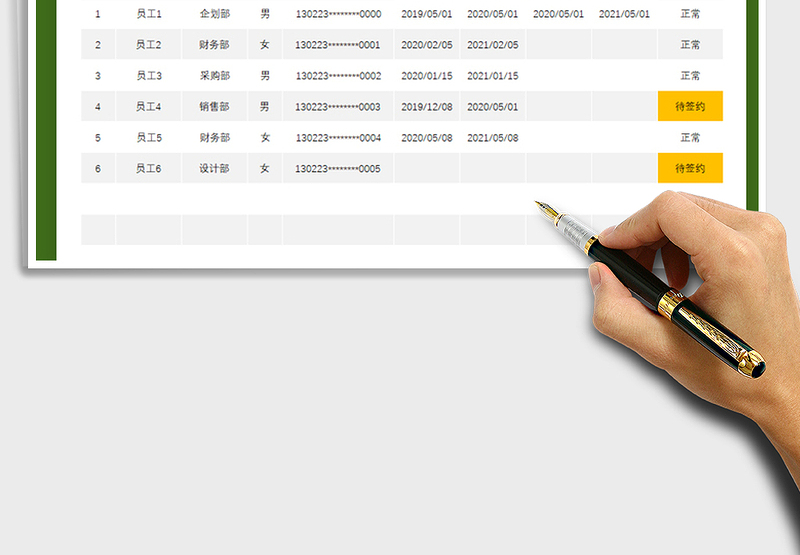 2024年劳动合同管理台帐（含到期自动预警）