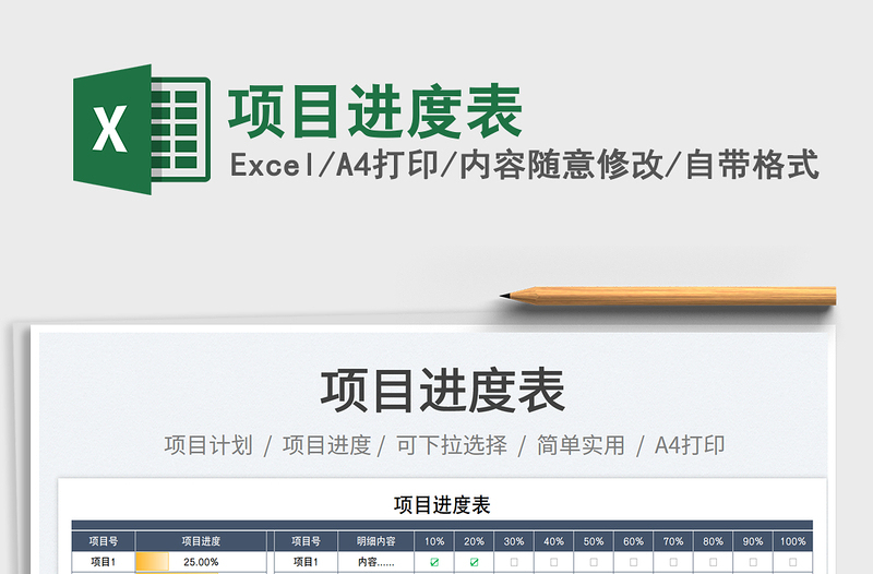 2025项目进度表免费下载