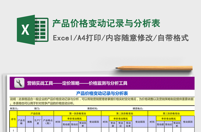 2025年产品价格变动记录与分析表