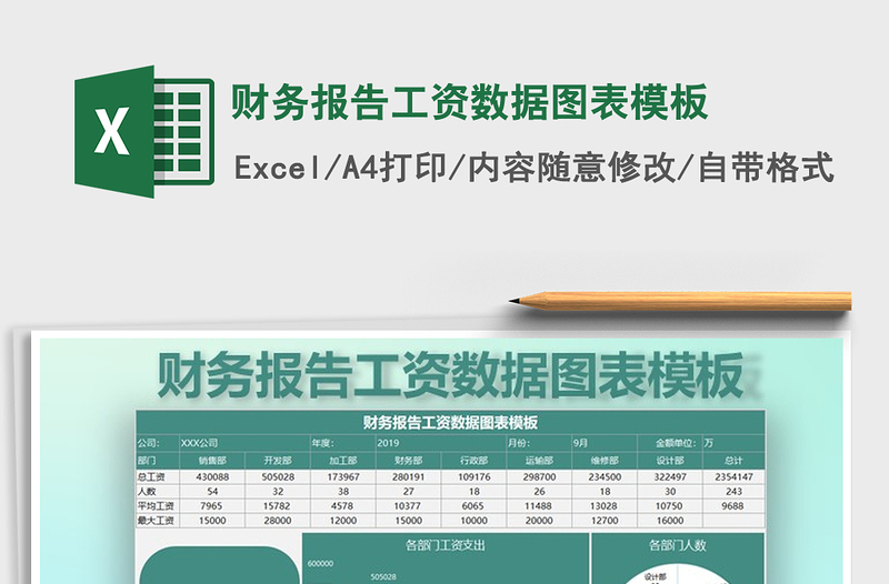 财务报告工资数据图表模板