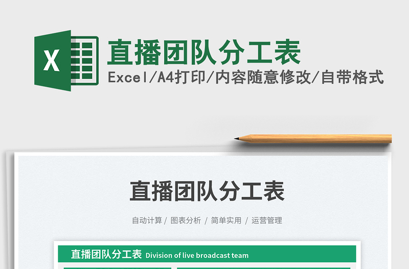 2025直播团队分工表免费下载