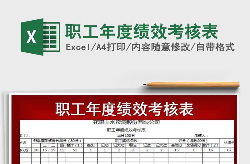 2025年职工年度绩效考核表