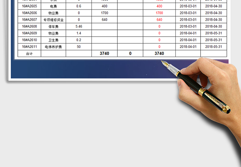 2025年物业服务应收账款记录表免费下载