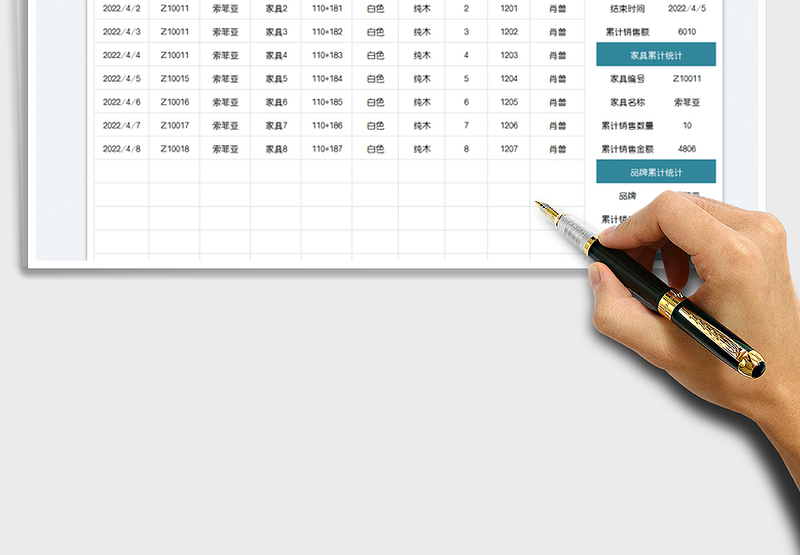 2025家具销售报表免费下载