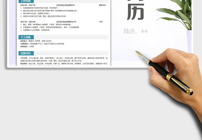 2024年文员求职简历