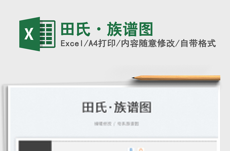 2024田氏·族谱图exce表格