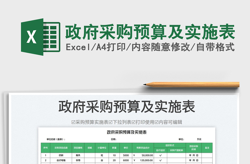 2025政府采购预算及实施表