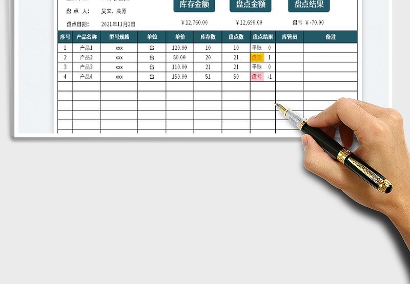 2025库存盘点表-通用表单免费下载