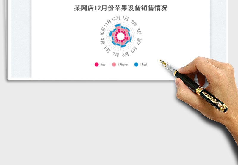 2025堆叠玫瑰图空心免费下载