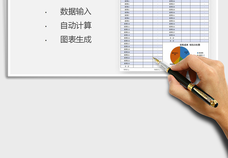 2024年产品生产成本分析表exce表格