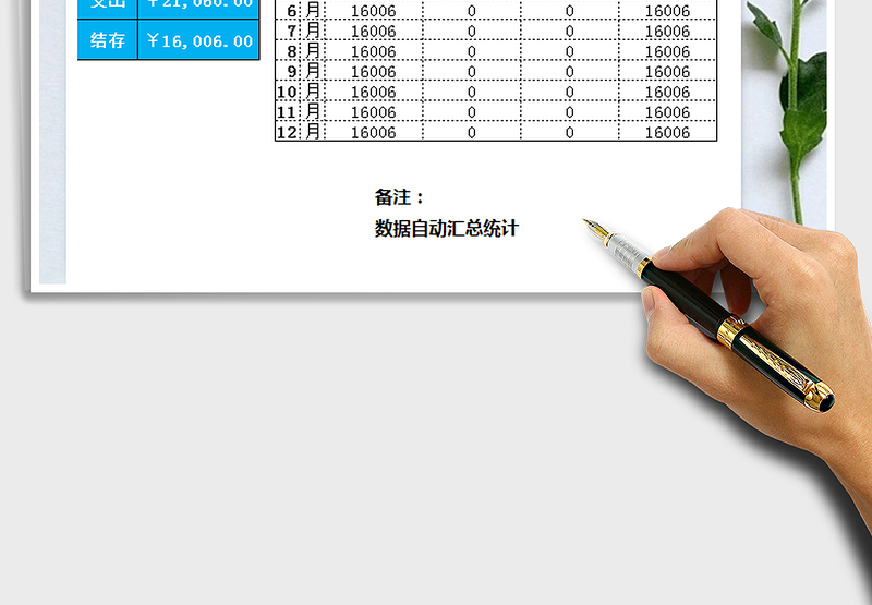 2025年财务记账表-全自动